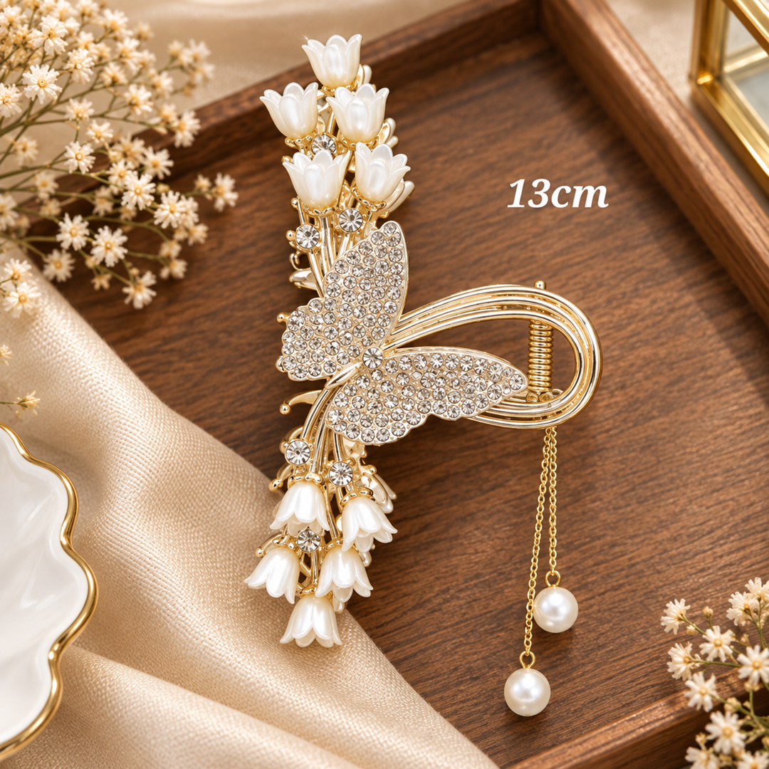 Butterfly Tulip Hair Claw Pack of 12 Pcs – Premium Designer Hair Accessory | Wholesale Price ₹1593.60 per Dozen