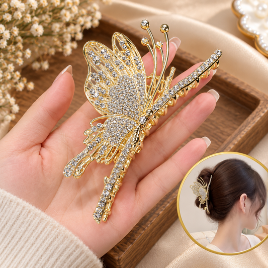 Butterfly Rhinestone Hair Clutcher Pack of 12 Pcs – Premium Designer Hair Accessory | Wholesale Price ₹1096.60 per Dozen